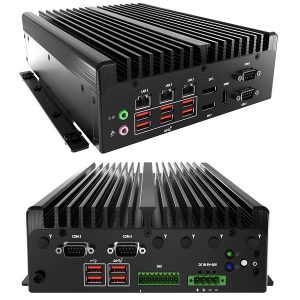 Calculator industrial fanless cu procesor Intel Core i9, i7, i5 sau i3, 4 porturi seriale, 3 porturi Gigabit Ethernet, 1 HDMI