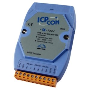 Convertor industrial bidirectional de la USB la 1 port RS-232/422/485 cu izolatie optica 3kV