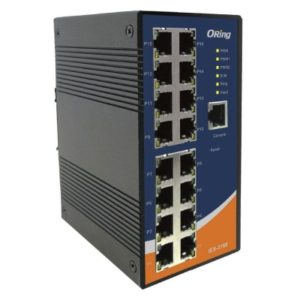 Switch industrial fara management cu 18 porturi- 16 Ethernet si 2 Combo SFP Gigabit