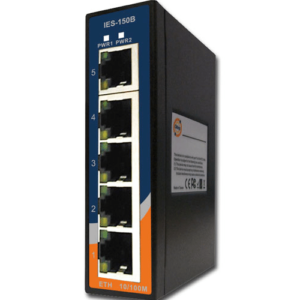 IES-150B Switch industrial fara management cu 5 porturi Ethernet carcasa mini