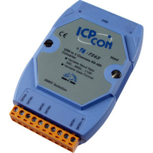 Convertor industrial bidirectional de la USB la 3 porturi RS-485 cu izolatie optica 3kV